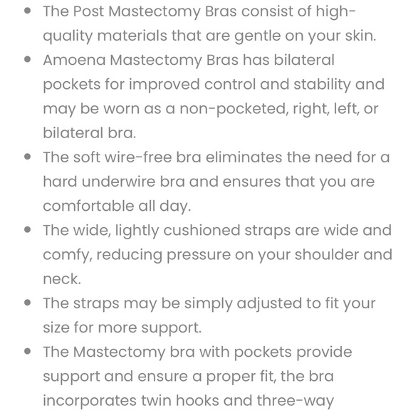 Amoena Mona Non-Wired Mastectomy Bras in Cognac Tan, Black & White New in Box - Picture 13 of 16